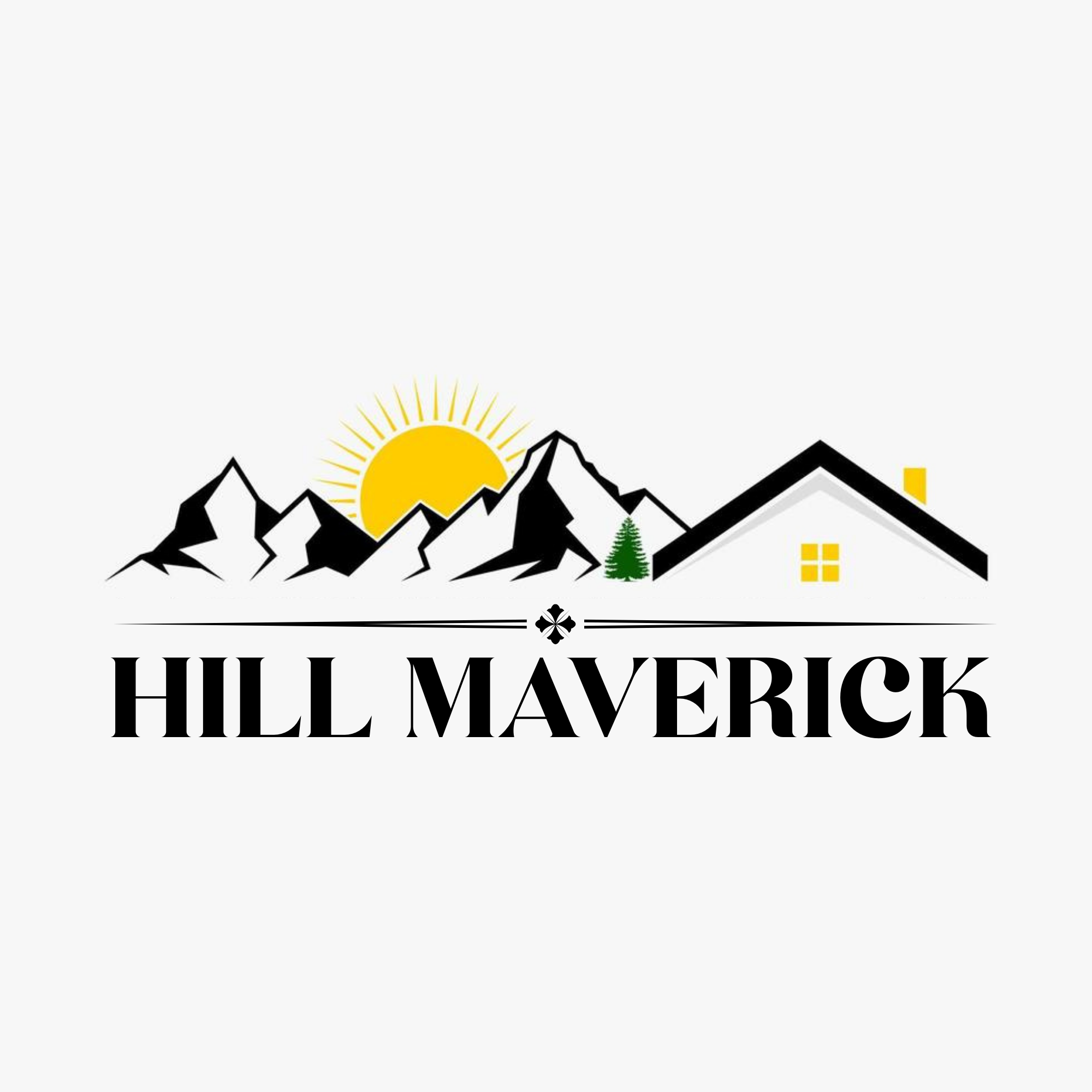 brown and yellow modern club house logo